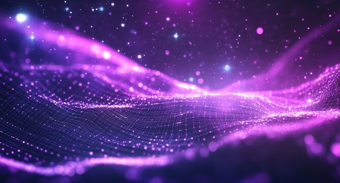 A retro-futuristic background with neon grid lines and stars, perfect for an 80s-themed video or digital presentation.