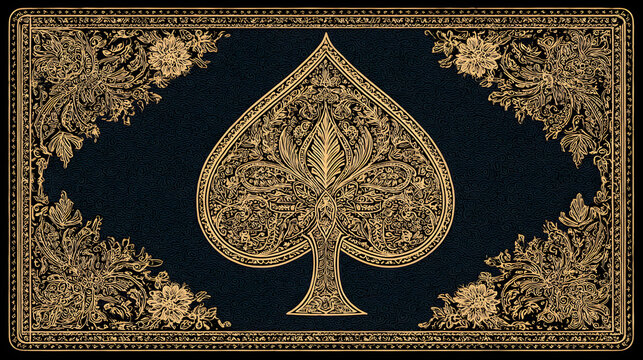 Luxurious Black Playing Cards with Golden Aces and Dice &ndash; Premium Casino Aesthetic in Cinematic Lighting