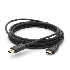 High-Resolution HDMI Cable on White Background Premium Quality Digital Connectivity