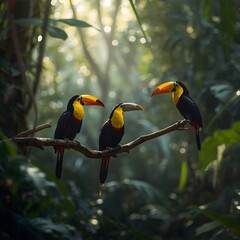 Fototapeta premium toucan on a branch