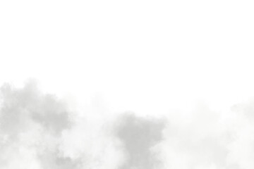 Wispy white smoke or fog swirling upwards from the bottom edge isolated on transparent background