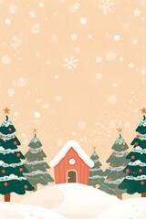 Fototapeta premium christmas tree with snow
