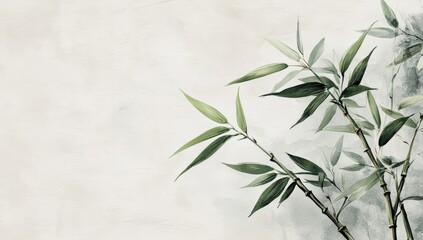 Obraz premium Fresh rosemary sprigs on a light textured background, perfect for culinary, aromatherapy, and natural health concepts.