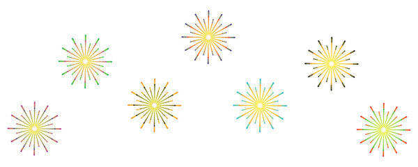 colorful fireworks vector