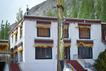 Samstanling Monastery in Nubra, Leh, Ladakh, India known for its teaching techniques and also a popular monastery.