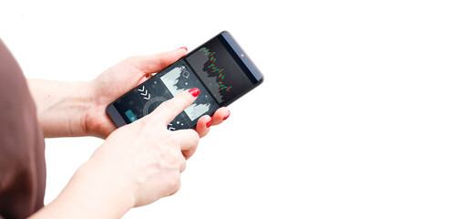 phone with mobile wallet for online shopping.