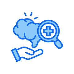 Forensic Psychology blue color icon