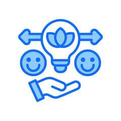 Coping blue color icon