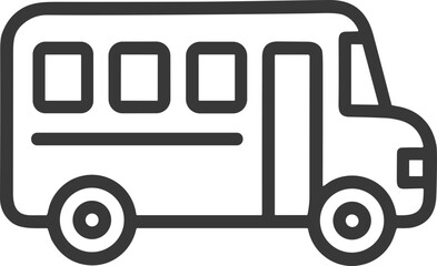 School bus icon symbolizing student transport