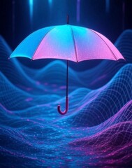 umbrella against an abstract background