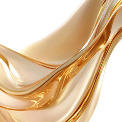 Elegant Golden Abstract Light Reflections and Smooth Curves for Design Projects