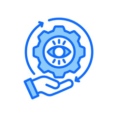 Visual Management blue color icon