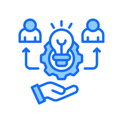 Proactive Approach blue color icon