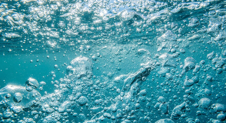 Fototapeta premium Sparkling Underwater Bubble Texture