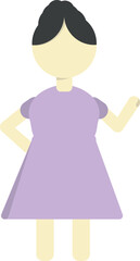 girl in a pink dress