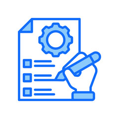 Contract Management blue color icon