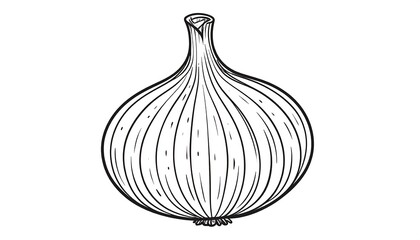 Hand-drawn illustration of an onion