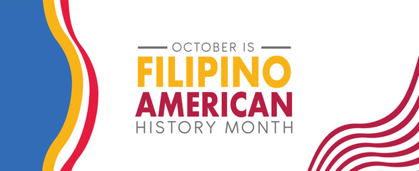 Filipino American History Month Abstract Background. banner poster post design vector illustration.