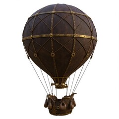 Steampunk Hot Air Balloon Illustration