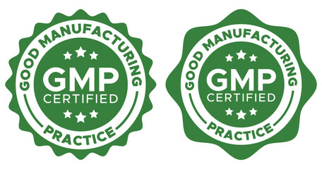 Good Manufacturing Practice (GMP) Stamp Label on White Background