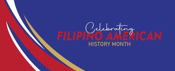 Filipino American History Month Abstract Background. banner poster post design vector illustration.