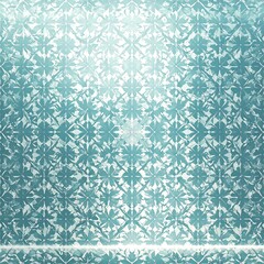 Light teal background with repeating floral pattern