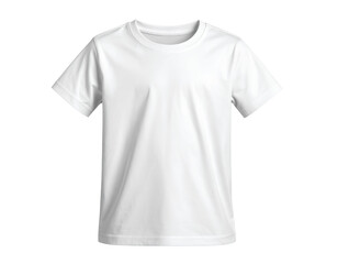 3D Render of Boys’ Casual Cotton Round Neck T-Shirt, Front View Isolated on Transparent Background