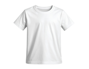 3D Render of Boys’ Casual Cotton Round Neck T-Shirt, Front View Isolated on Transparent Background