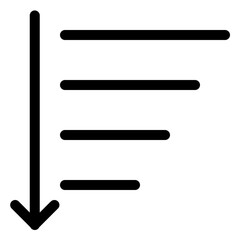 Descending list arrangement for efficient data organization and user-friendly interfaces