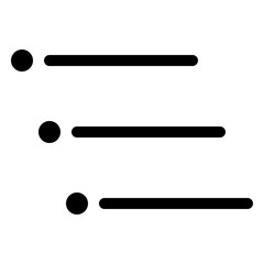 Bullet list representation for organizing information in documents and presentations