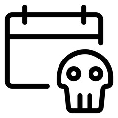 Creative calendar design featuring a skull motif for Halloween-themed events and spooky reminders