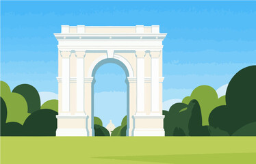 Fototapeta premium European architecture and scenery, vector graphics