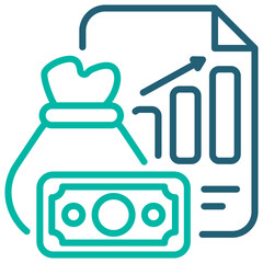 Prosperity Outline Blue Icon