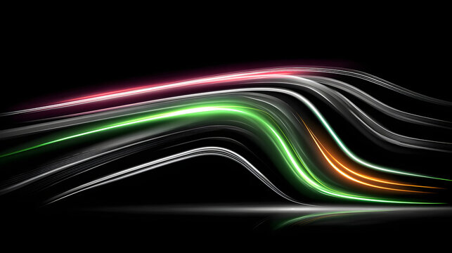 Dark Stylish Abstract Background with Neon Violet and Emerald Accents &ndash; Futuristic Metallic Texture