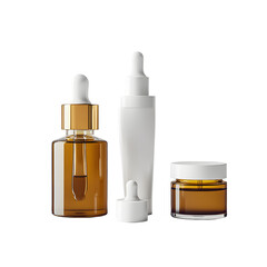 Professional Skincare Product Mockups on White Background for Beauty Brands Marketing