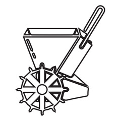 Manual Seeder Line Art