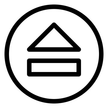 Eject button design for user interface and media control applications