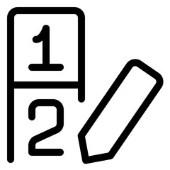 Column filled with a numerical sequence for data visualization and spreadsheet applications