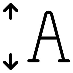 Vertical font expansion controls for enhancing text display in digital applications and design projects