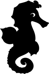 silhouette of a Seahorses vector 
