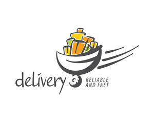Design Concept for a Logo Representing Fast and Delivery Service