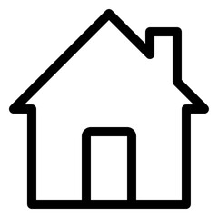 Stylish house silhouette representing home, real estate, and residential themes for design projects and marketing materials