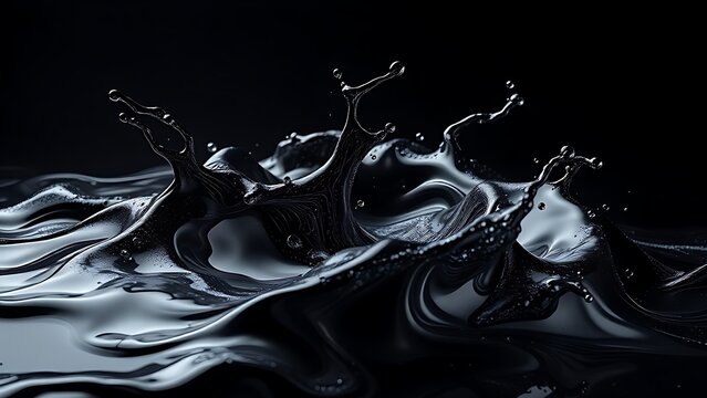 A mesmerizing material that is both flowing liquid and shimmering solid, contained within a force field.
