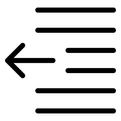 Simple design for reducing indentation in text formatting and document editing applications