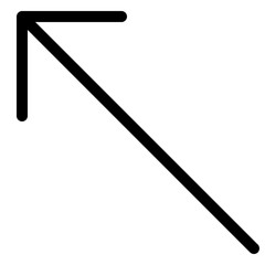 Stylish top left arrow design for navigation and directional guidance in user interfaces and applications