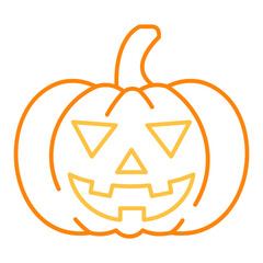 Jack O Lantern Colored Line Icon Vector Illustration