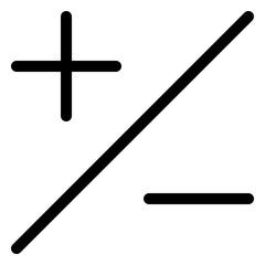 Minimalist representation of a subtraction sign within a circular design for educational and mathematical applications