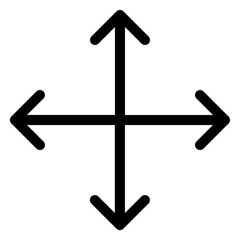 Downward arrow graphic representing the action to move content to the bottom of a page or list in digital interfaces