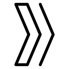 Right-facing navigation arrow for user interface and web design applications