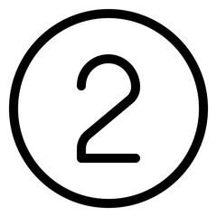 Stylish circular design featuring the number two, perfect for modern applications and digital interfaces